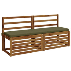 vidaXL Bench Cushions SOEST 2 pcs 100% Polyester Olive Green 3