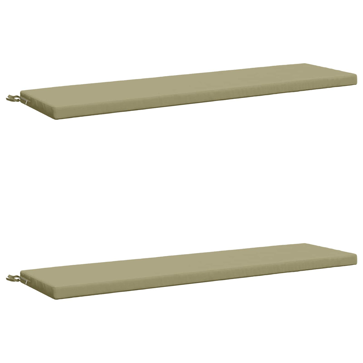 vidaXL Bench Cushions SOEST 2 pcs 100% Polyester Light Green 2