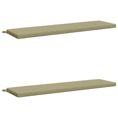 vidaXL Bench Cushions SOEST 2 pcs 100% Polyester Light Green 2