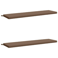 vidaXL Bench Cushions SOEST 2 pcs 100% Polyester Taupe 140 x 40 x 5 cm 2