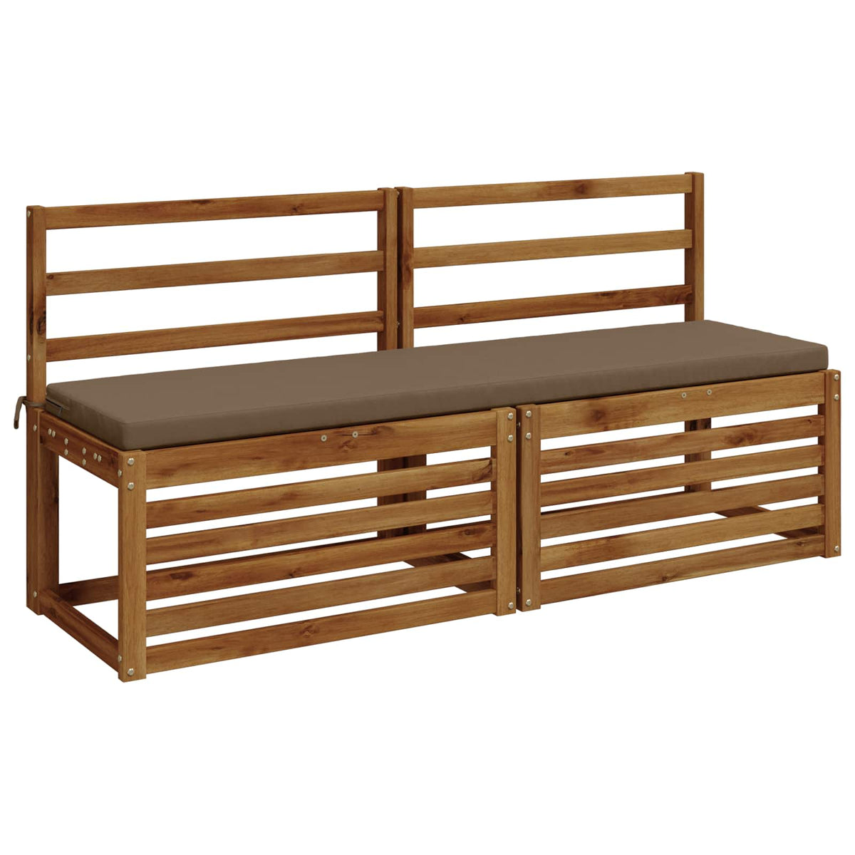 vidaXL Bench Cushions SOEST 2 pcs 100% Polyester Taupe 140 x 40 x 5 cm 3