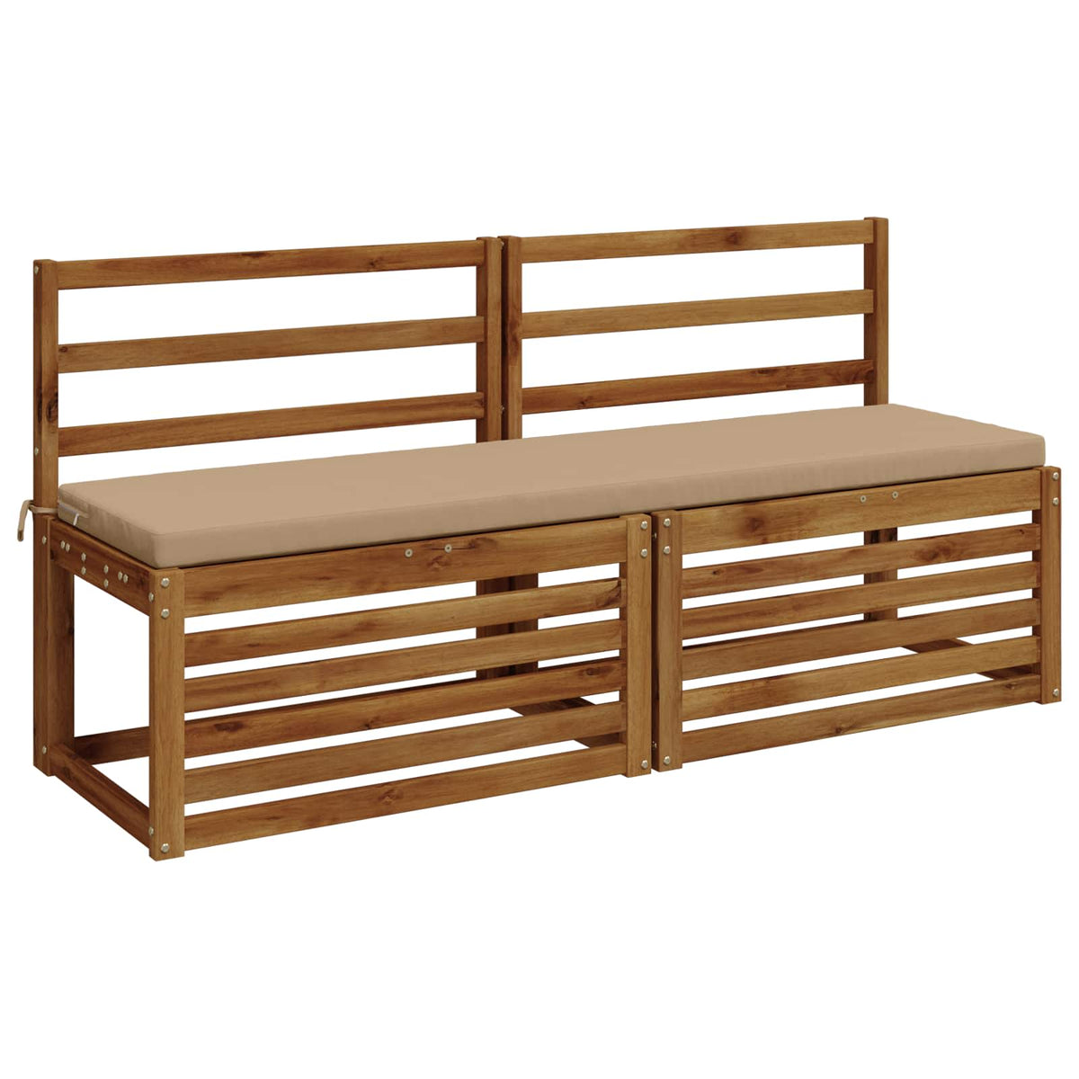 vidaXL Bench Cushions SOEST 2 pcs 100% Polyester Sand 140 x 40 x 5 cm 3