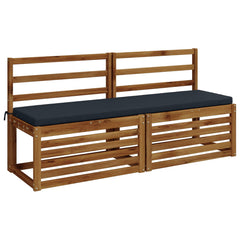 vidaXL Bench Cushions SOEST 2 pcs 100% Polyester Dark Blue 3