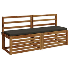 vidaXL Bench Cushions SOEST 2 pcs 100% Polyester Anthracite 3