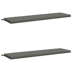 vidaXL Bench Cushions SOEST 2 pcs 100% Polyester Grey 140 x 40 x 5 cm 2