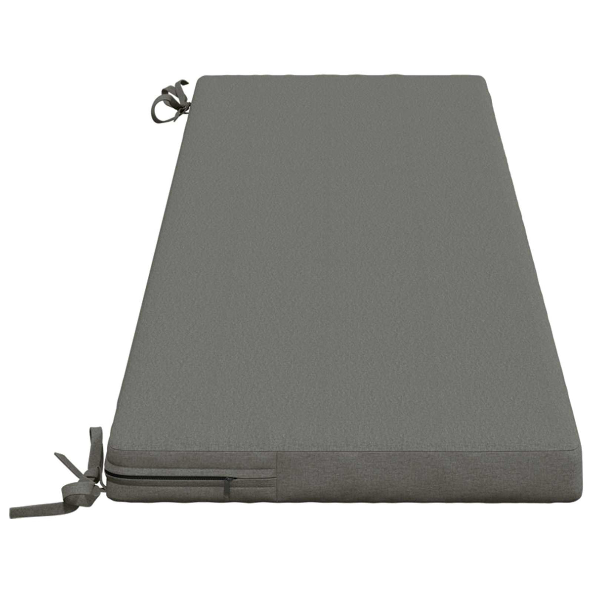 vidaXL Bench Cushions SOEST 2 pcs 100% Polyester Grey 140 x 40 x 5 cm 4