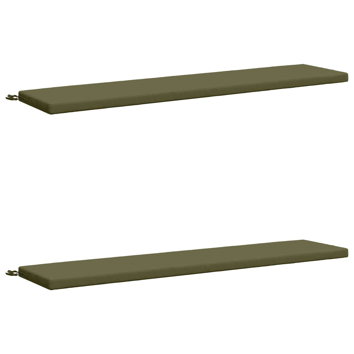 Bench Cushions SOEST 2 pcs 100% Polyester 180 x 40 x 5 cm Melange Olive green
