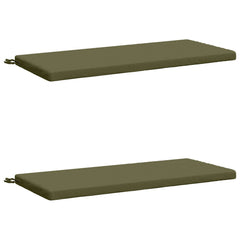 vidaXL Bench Cushions SOEST 2 pcs 100% Polyester Olive Green 2