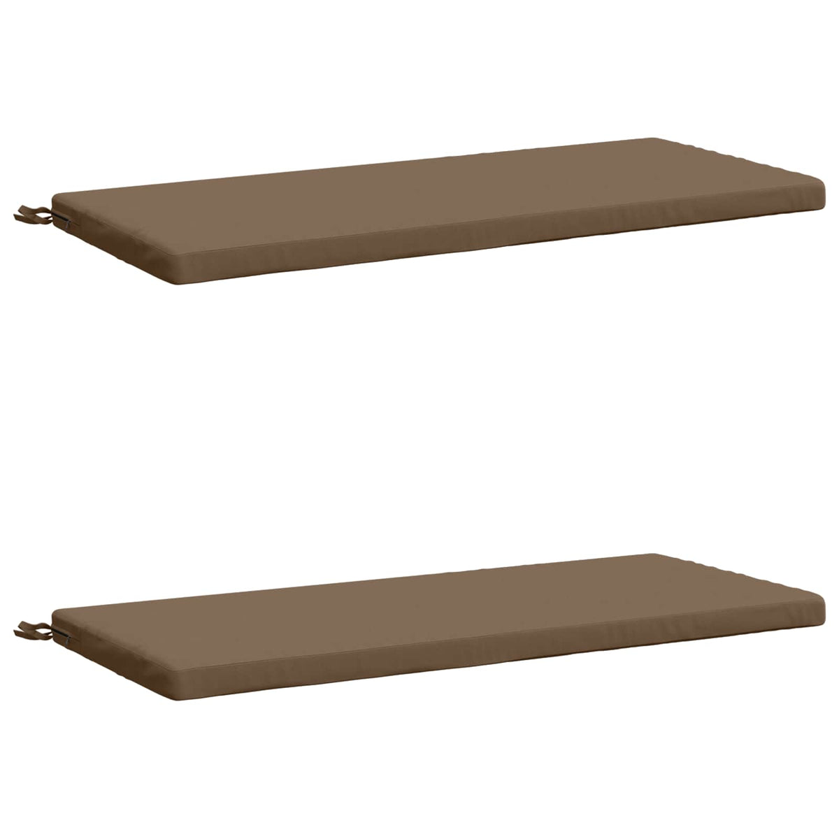 vidaXL Bench Cushions SOEST 2 pcs 100% Polyester Taupe 110 x 50 x 5 cm 2