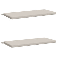vidaXL Bench Cushions SOEST 2 pcs 100% Polyester White 110 x 50 x 5 cm 2