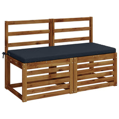 vidaXL Bench Cushions SOEST 2 pcs 100% Polyester Dark Blue 3