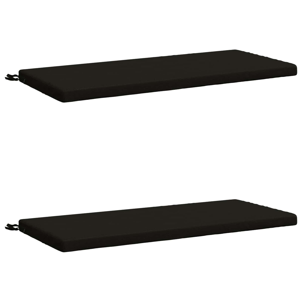 vidaXL Bench Cushions SOEST 2 pcs 100% Polyester Black 110 x 50 x 5 cm 2