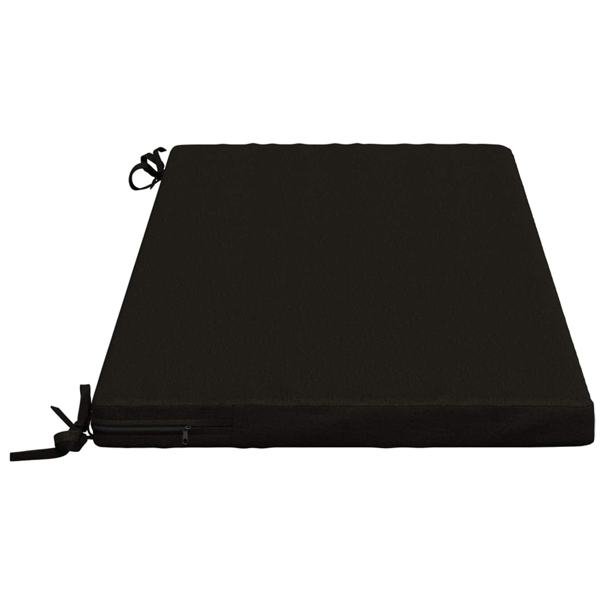 vidaXL Bench Cushions SOEST 2 pcs 100% Polyester Black 110 x 50 x 5 cm 5