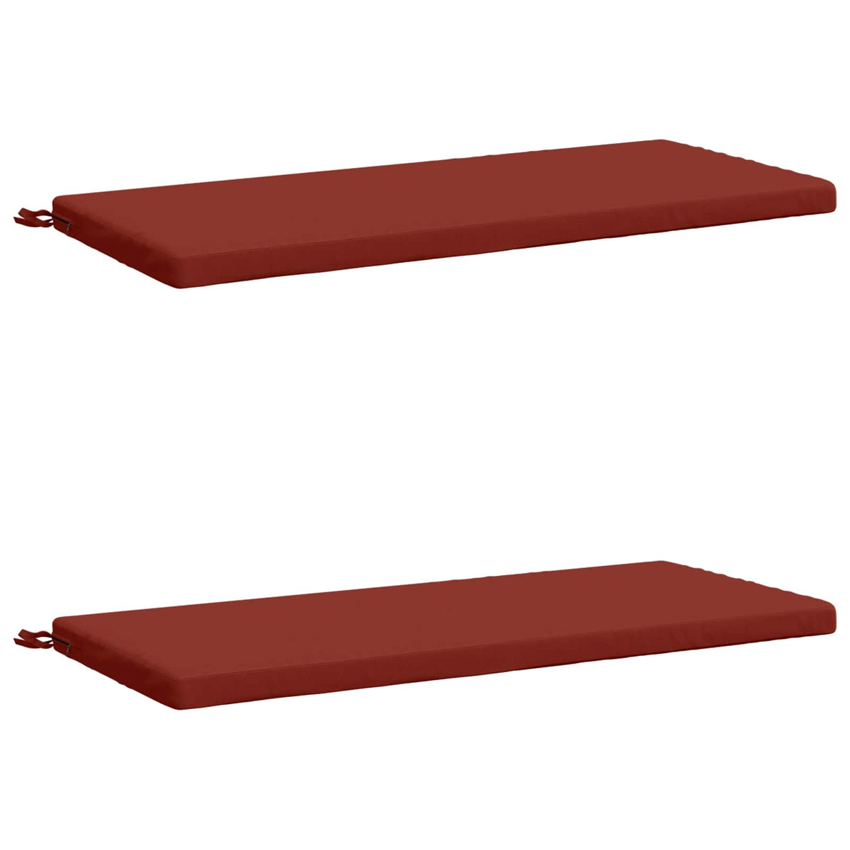 vidaXL Bench Cushions SOEST 2 pcs 100% Polyester Red 110 x 50 x 5 cm 2