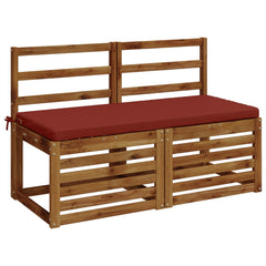 vidaXL Bench Cushions SOEST 2 pcs 100% Polyester Red 110 x 50 x 5 cm 3
