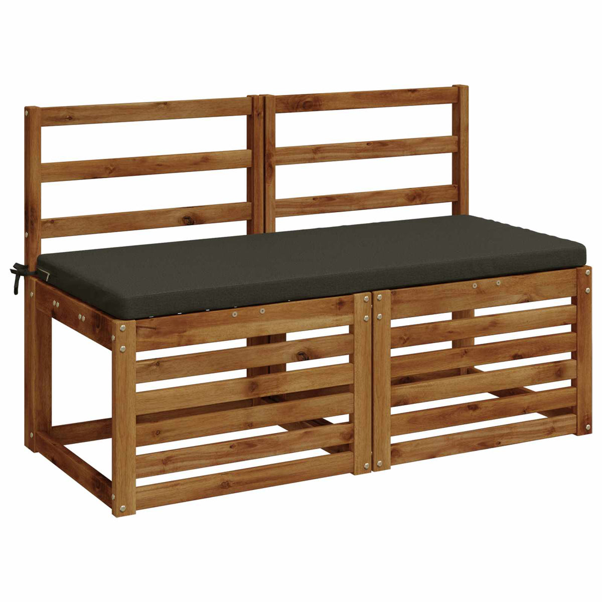 vidaXL Bench Cushions SOEST 2 pcs 100% Polyester Anthracite 3