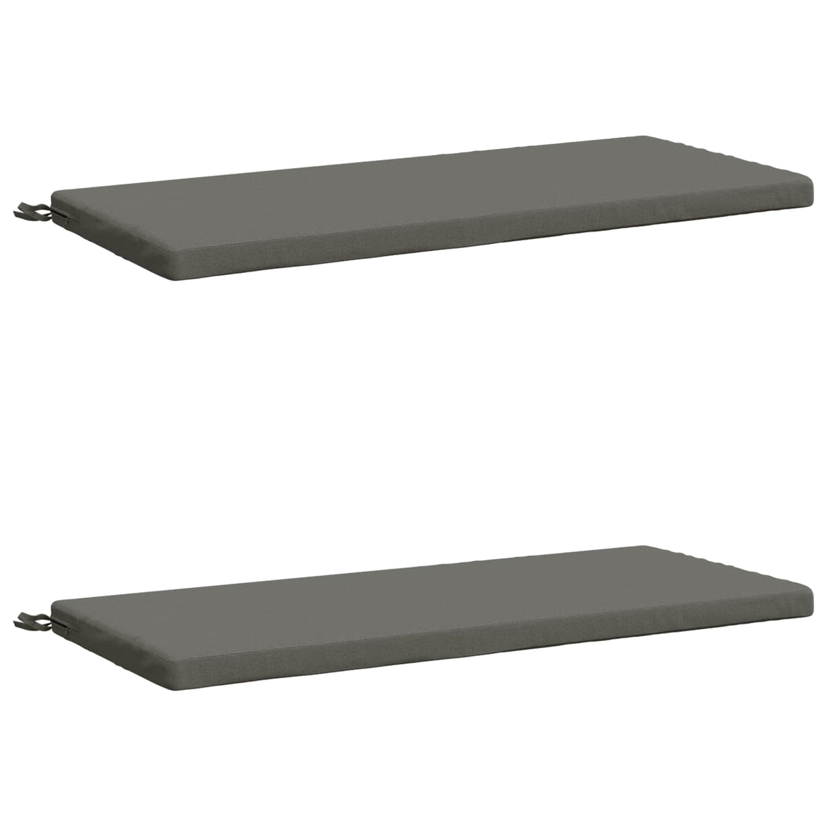 vidaXL Bench Cushions SOEST 2 pcs 100% Polyester Grey 110 x 50 x 5 cm 2