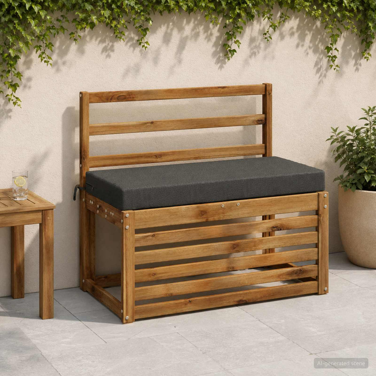 vidaXL Bench Cushions SOEST 2 pcs 100% Polyester Anthracite 1