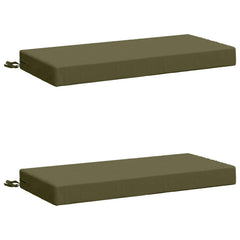 vidaXL Bench Cushions SOEST 2 pcs 100% Polyester Olive Green 2