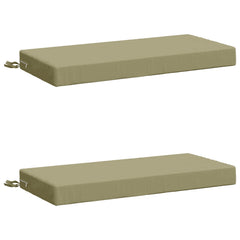 vidaXL Bench Cushions SOEST 2 pcs 100% Polyester Light Green 2