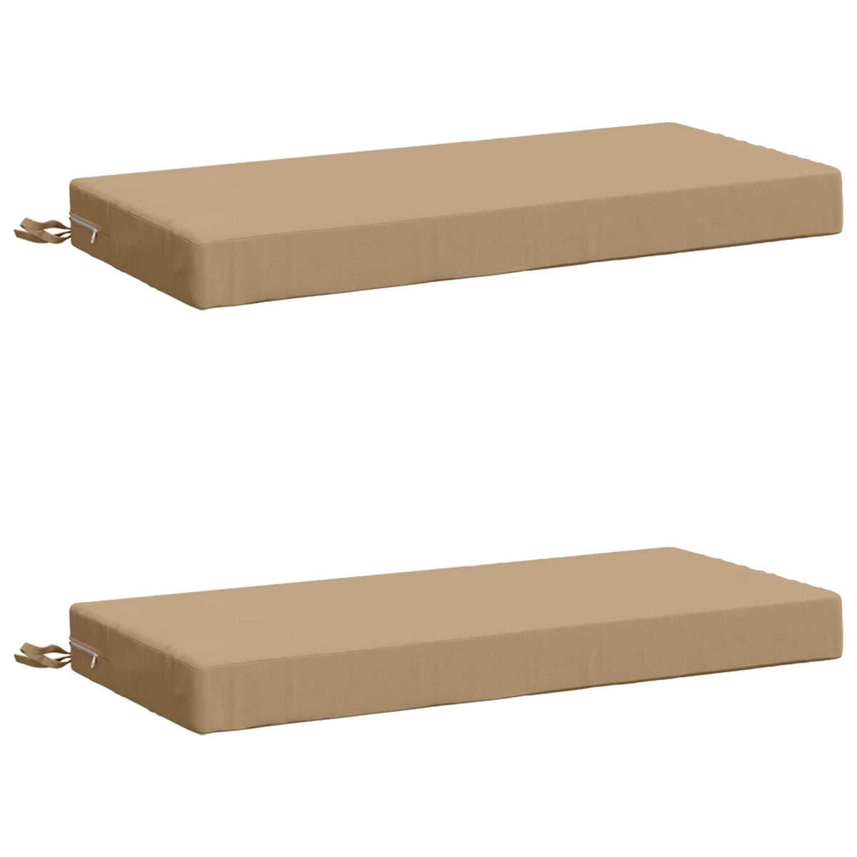 vidaXL Bench Cushions SOEST 2 pcs 100% Polyester Sand 80 x 40 x 8 cm 2