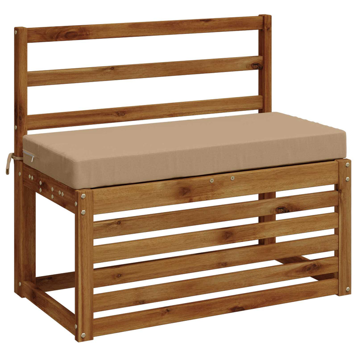 vidaXL Bench Cushions SOEST 2 pcs 100% Polyester Sand 80 x 40 x 8 cm 3