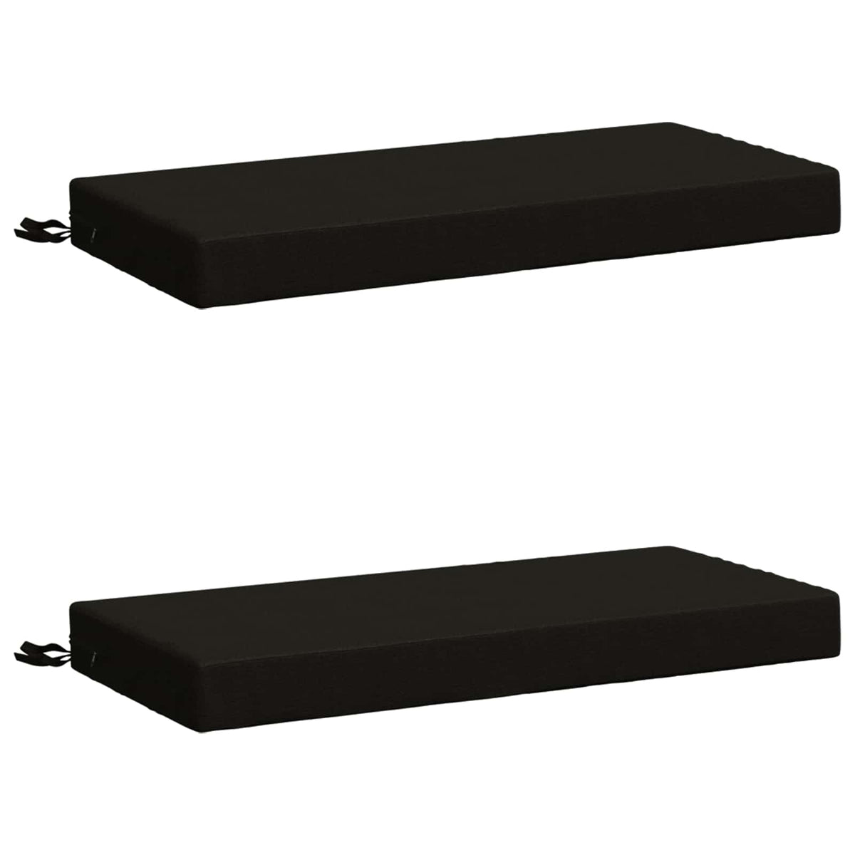 vidaXL Bench Cushions SOEST 2 pcs 100% Polyester Black 80 x 40 x 8 cm 2