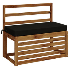vidaXL Bench Cushions SOEST 2 pcs 100% Polyester Black 80 x 40 x 8 cm 3