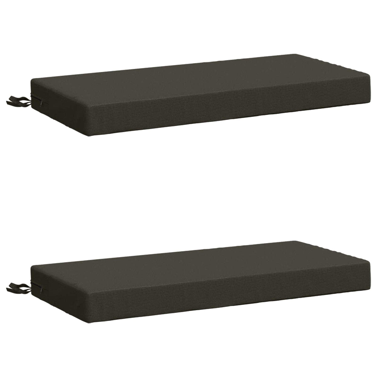 vidaXL Bench Cushions SOEST 2 pcs 100% Polyester Anthracite 2