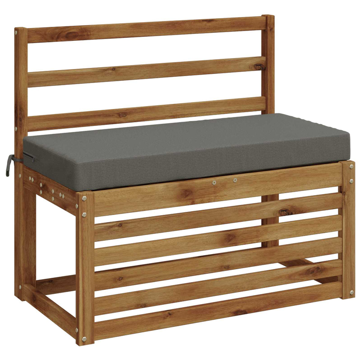 vidaXL Bench Cushions SOEST 2 pcs 100% Polyester Grey 80 x 40 x 8 cm 3