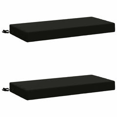 vidaXL Bench Cushions SOEST 2 pcs 100% Polyester Black 80 x 40 x 8 cm 2