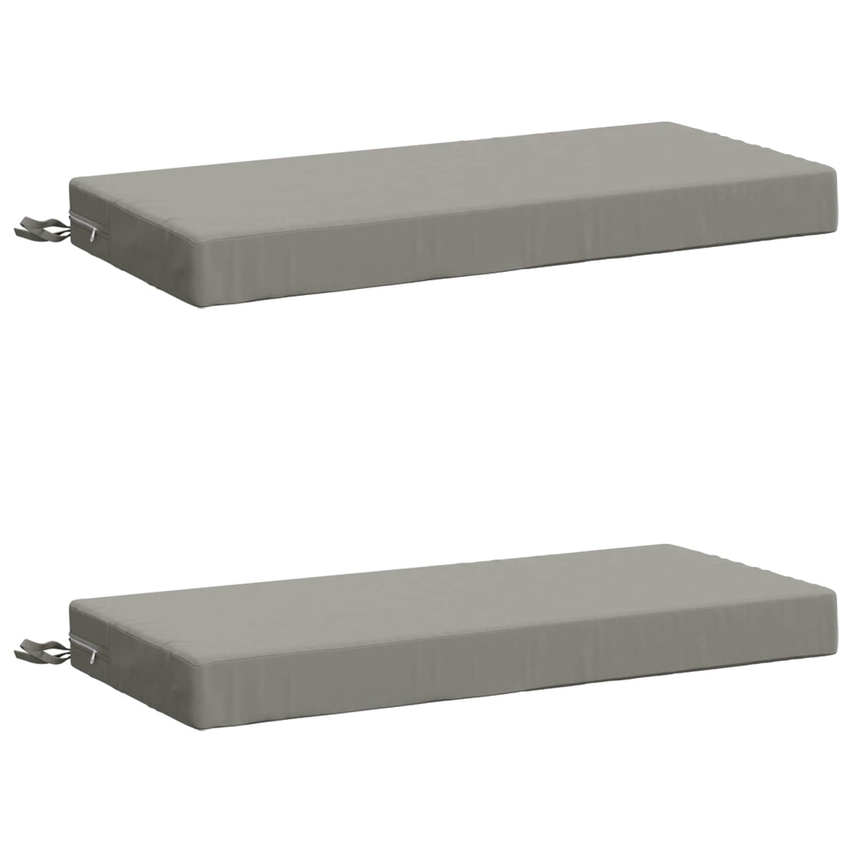 vidaXL Bench Cushions SOEST 2 pcs 100% Polyester Grey 80 x 40 x 8 cm 2