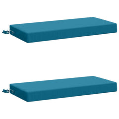 vidaXL Bench Cushions SOEST 2 pcs 100% Polyester Light Blue 2