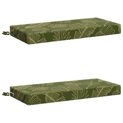 vidaXL Bench Cushions SOEST 2 pcs 100% Polyester Leaf Design 2