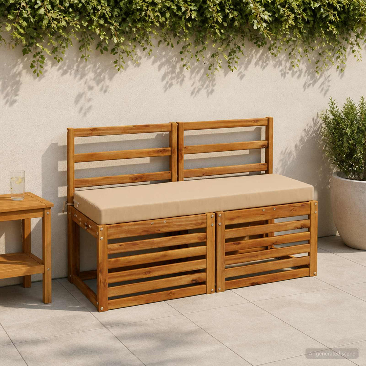 Bench Cushions SOEST Polyester Melange Sand