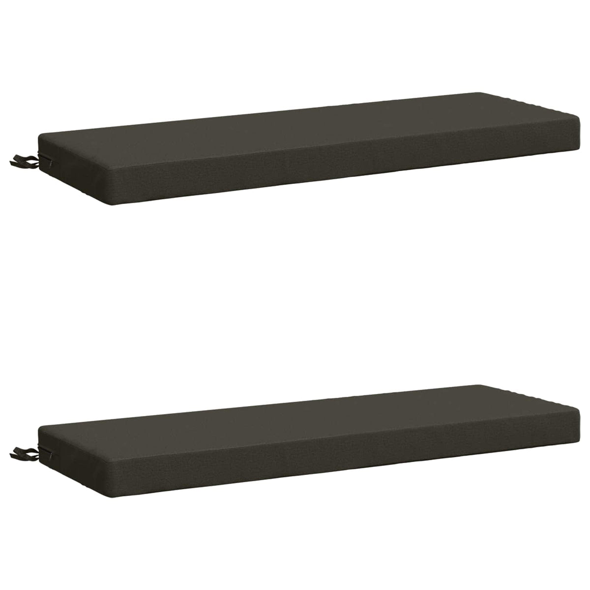 Bench Cushions SOEST 2 pcs 100% Polyester 100 x 40 x 8 cm Melange Anthracite