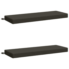 Bench Cushions SOEST 2 pcs 100% Polyester 100 x 40 x 8 cm Melange Anthracite