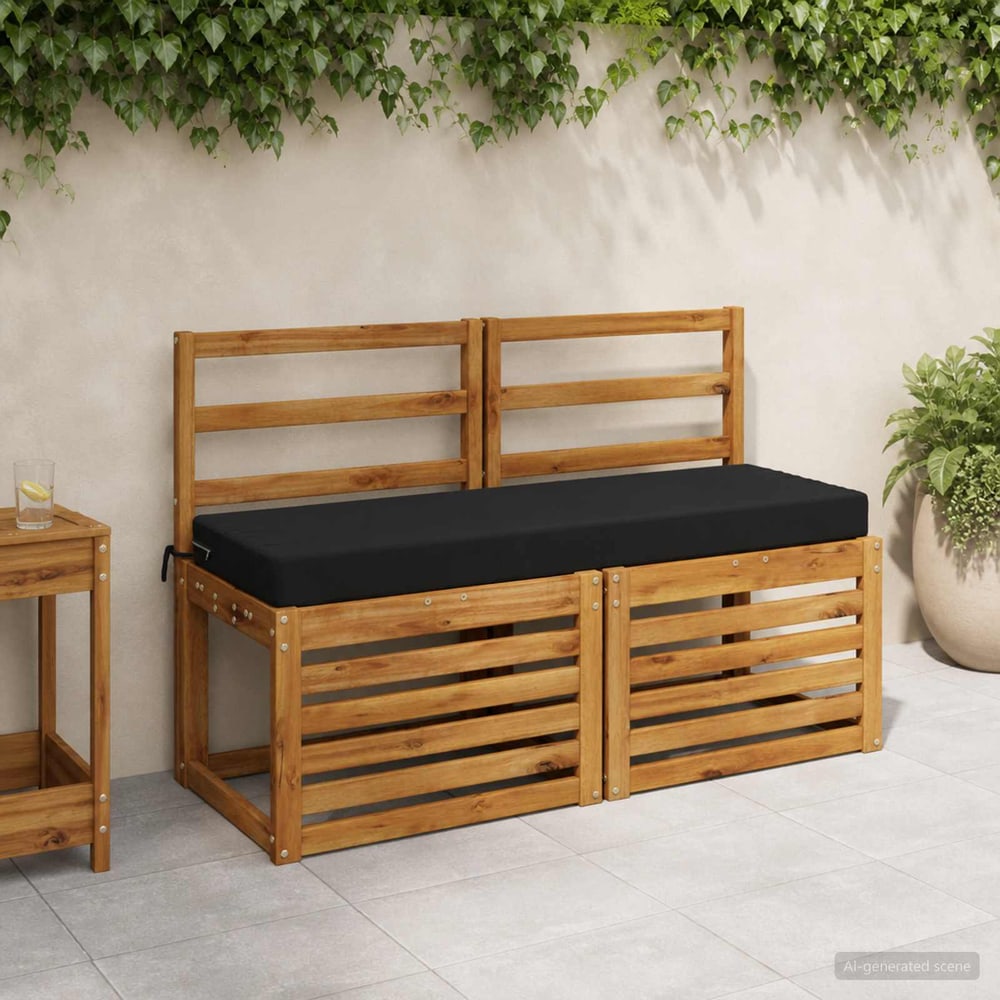 Bench Cushions SOEST Polyester Depth Height Width Black