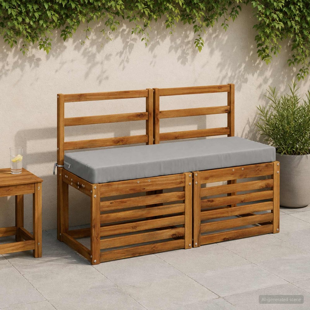 Bench Cushions SOEST Polyester Depth Height Width Grey