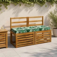 Bench Cushions SOEST Polyester Depth Height Width Leaf pattern