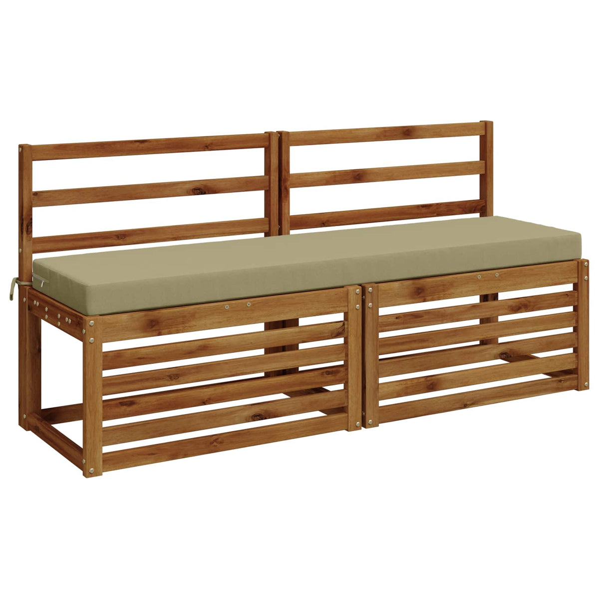 vidaXL Bench Cushion SOEST 100% Polyester Light Green 160 x 40 x 8 cm 3