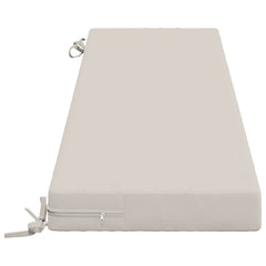 vidaXL Bench Cushion SOEST 100% Polyester White 160 x 40 x 8 cm 4