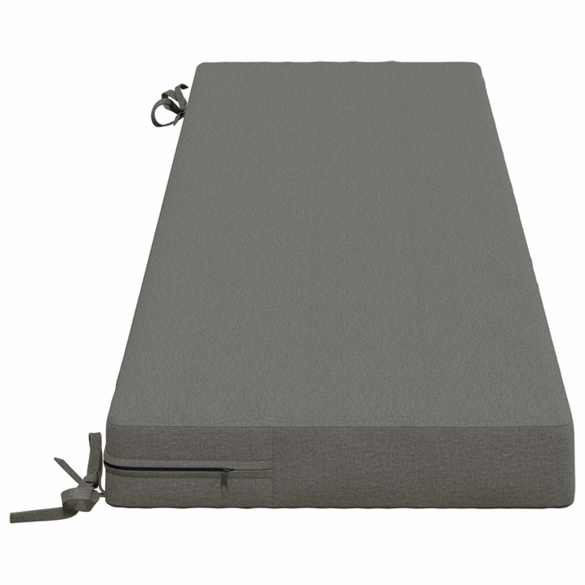 vidaXL Bench Cushion SOEST 100% Polyester Grey 160 x 40 x 8 cm 4