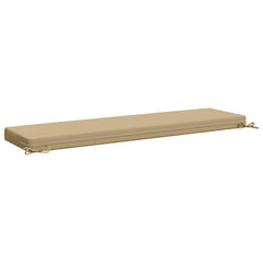 vidaXL Bench Cushion SOEST 100% Polyester Beige 160 x 40 x 8 cm 5