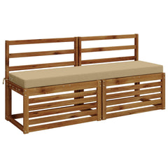 vidaXL Bench Cushion SOEST 100% Polyester Beige 160 x 40 x 8 cm 3