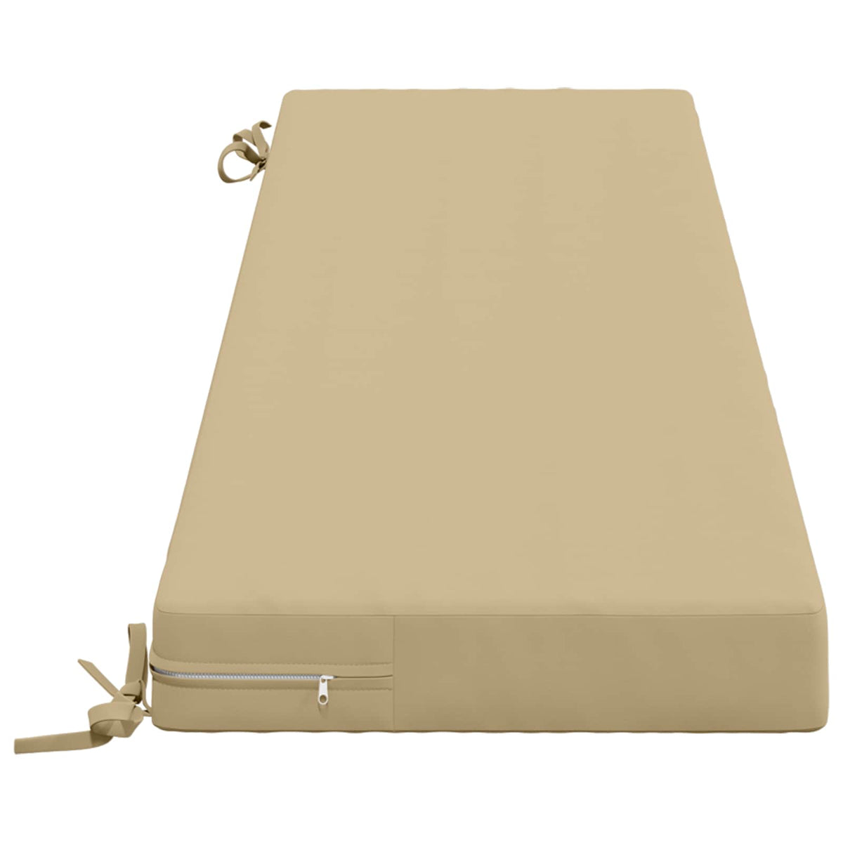 vidaXL Bench Cushion SOEST 100% Polyester Beige 160 x 40 x 8 cm 4