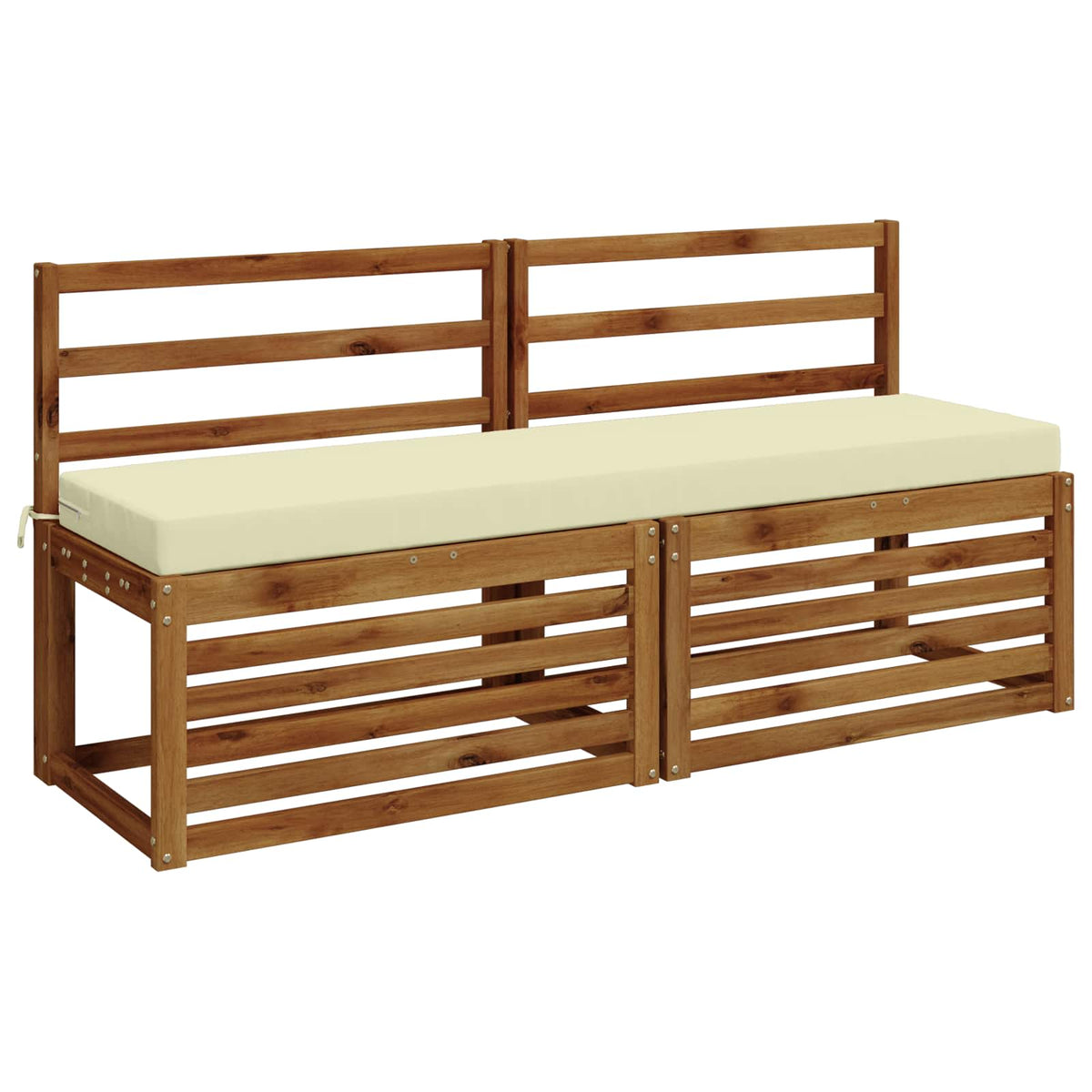 vidaXL Bench Cushion SOEST 100% Polyester Cream 160 x 40 x 8 cm 3
