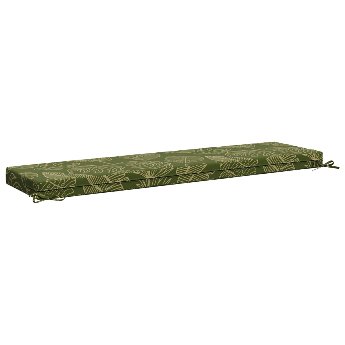 vidaXL Bench Cushion SOEST 100% Polyester Leaf Design 160 x 40 x 8 cm 5