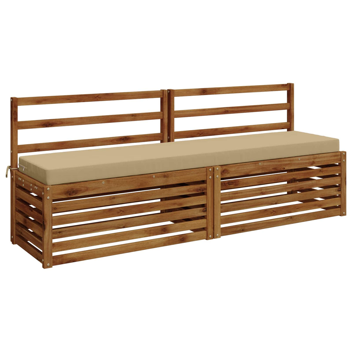 vidaXL Bench Cushion SOEST 100% Polyester Beige 170 x 40 x 8 cm 3