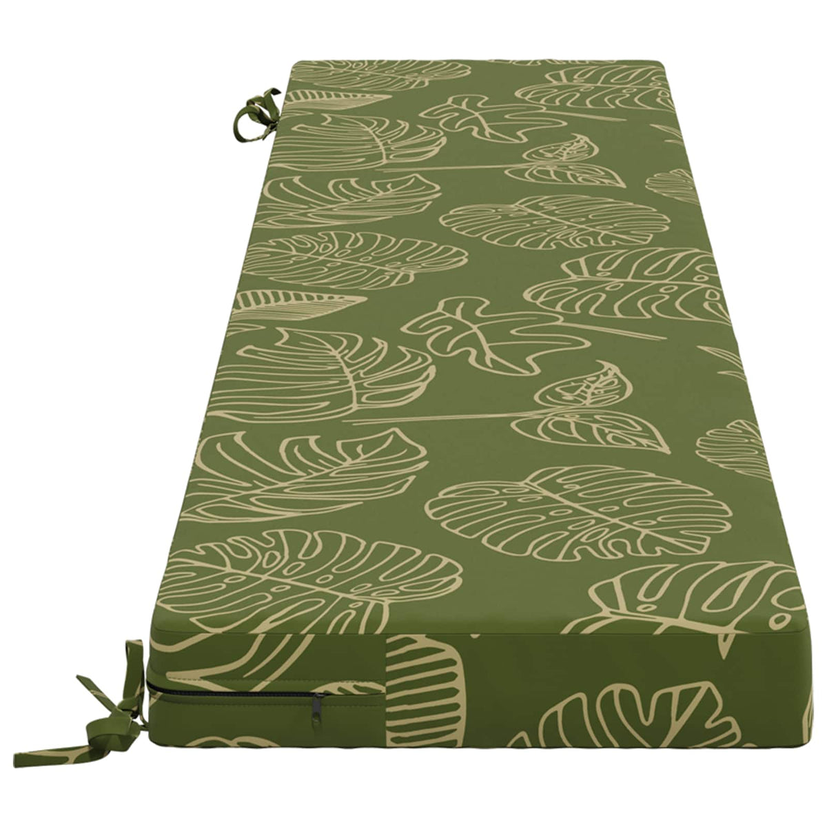 vidaXL Bench Cushion SOEST 100% Polyester Leaf Design 170 x 40 x 8 cm 4